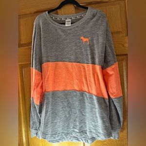 Women’s Victoria Secret grey and orange top in size large